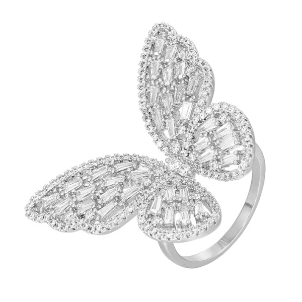 انگشتر زنانه طرح پروانه کد R3005 انگشتر زنانه طرح پروانه کد R3005