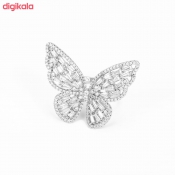 انگشتر زنانه طرح پروانه کد R3005 انگشتر زنانه طرح پروانه کد R3005
