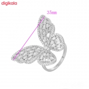 انگشتر زنانه طرح پروانه کد R3005 انگشتر زنانه طرح پروانه کد R3005